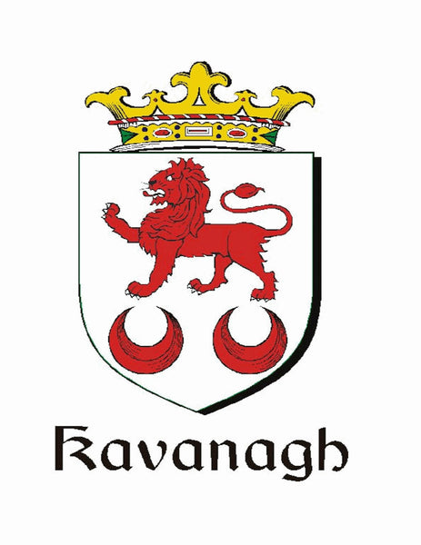 Kavanagh Irish Coat of Arms Disk Loop Tie Bar ~ Sterling silver