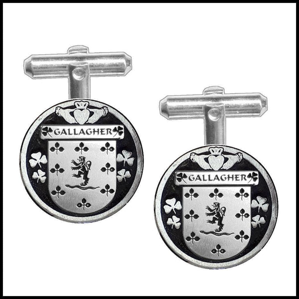 Gallagher Irish Coat of Arms Disk Cufflinks