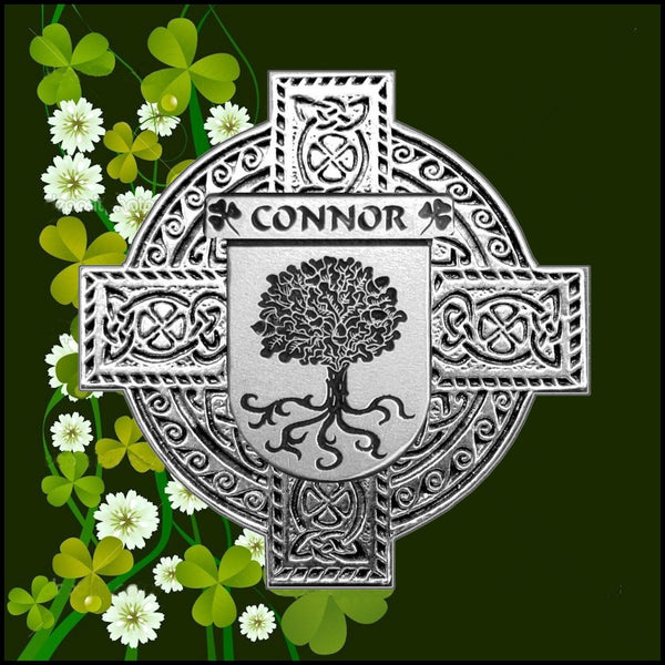 O'Connor Don Irish Celtic Cross Badge 8 oz. Flask Green, Black or Stainless