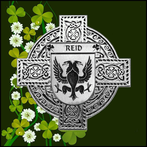 Reidy Irish Celtic Cross Badge 8 oz. Flask Green, Black or Stainless
