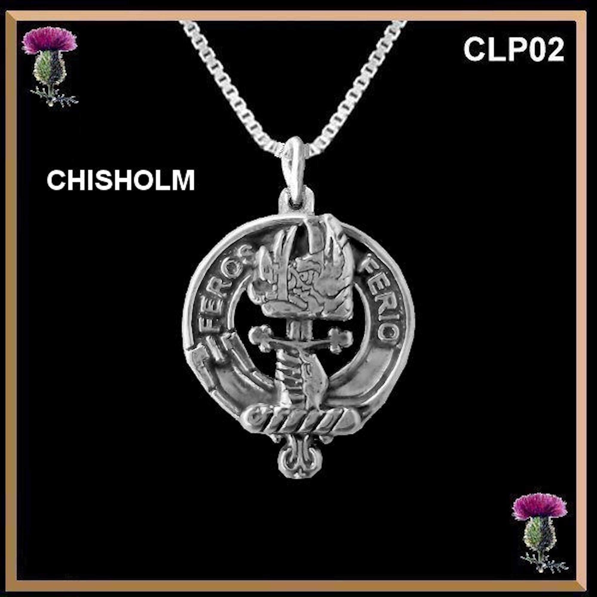 Chisholm Clan Crest Scottish Pendant CLP02