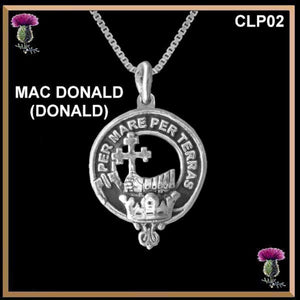 MacDonald Isles Clan Crest Scottish Pendant CLP02