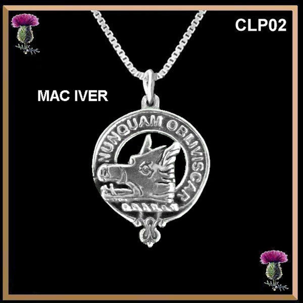 MacIver Clan Crest Scottish Pendant CLP02