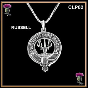 Russell Clan Crest Scottish Pendant CLP02