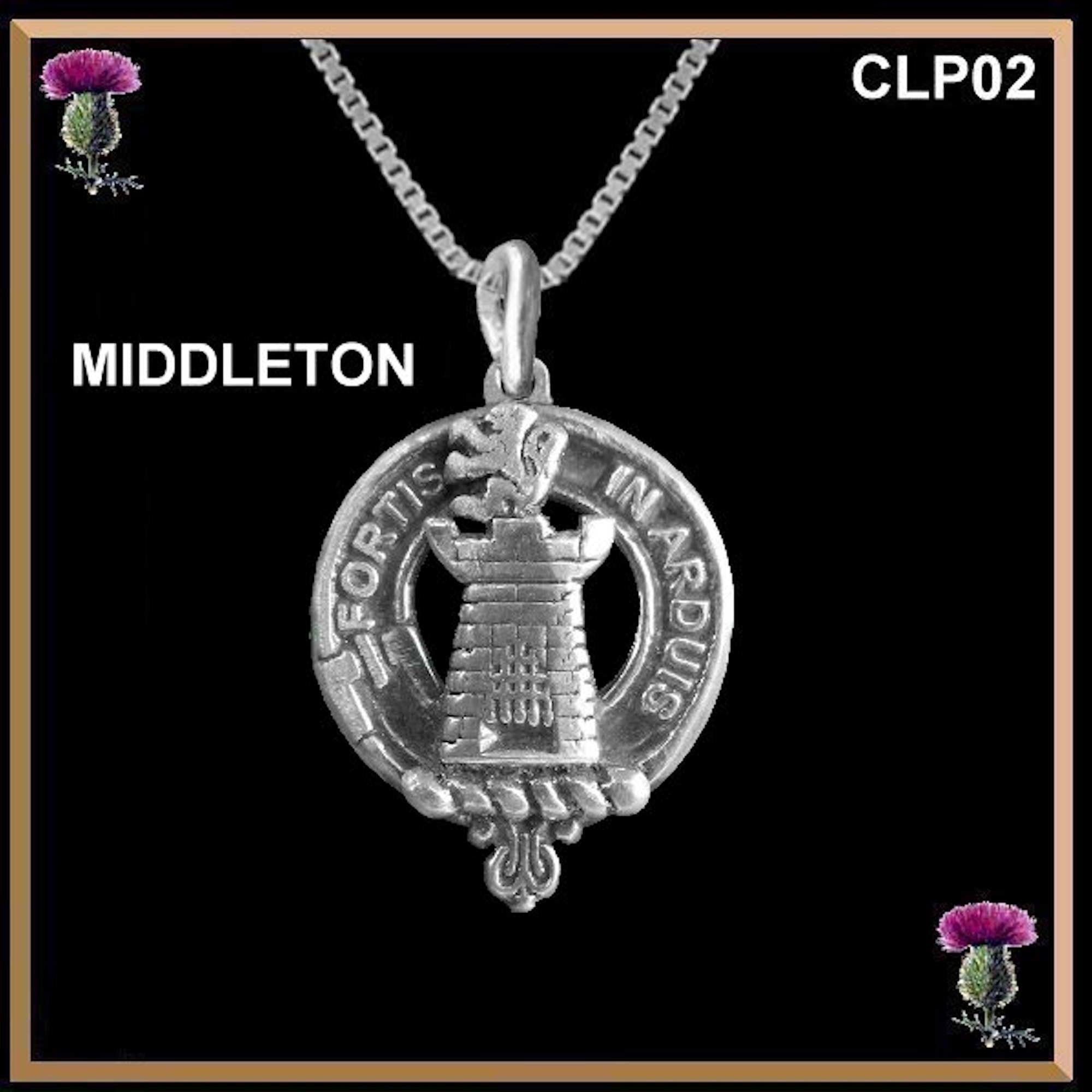 Middleton Clan Crest Scottish Pendant CLP02
