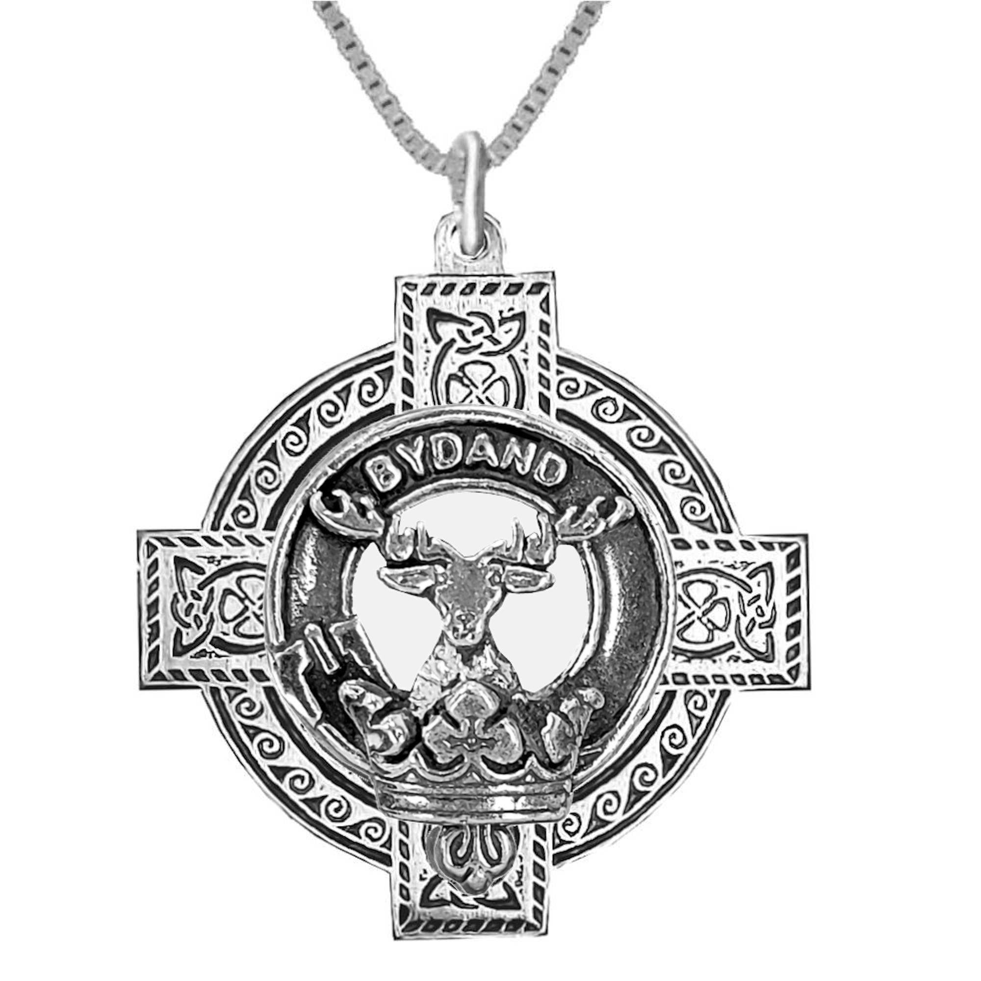 Gordon Clan Crest Celtic Cross Pendant Scottish ~ CLP04
