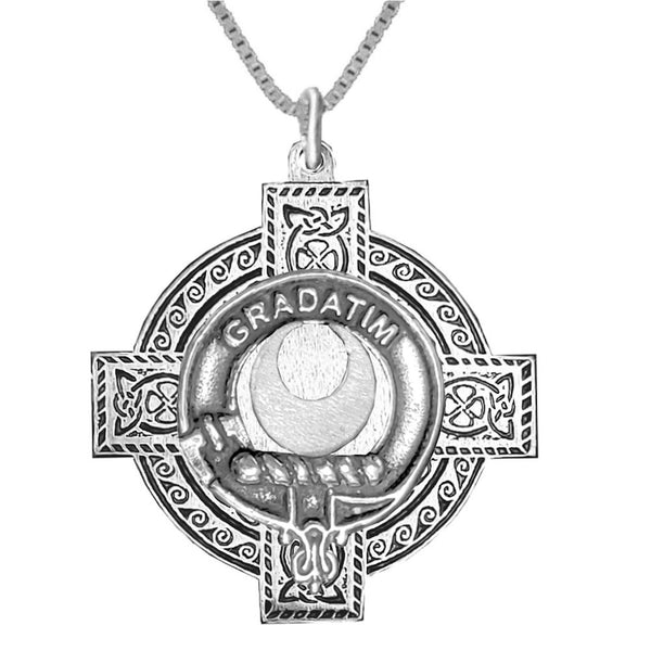 Kilgour Clan Crest Celtic Cross Pendant Scottish ~ CLP04
