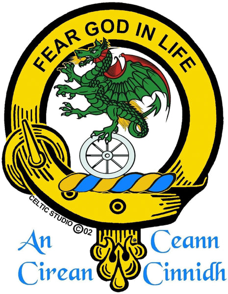 Somerville Clan Crest Celtic Cross Pendant Scottish ~ CLP04