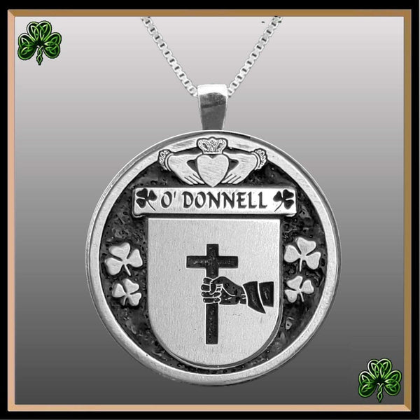 O'Donnell Irish Coat of Arms Disk Pendant, Irish