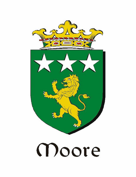 Moore Irish Coat of Arms Interlace Kilt Buckle