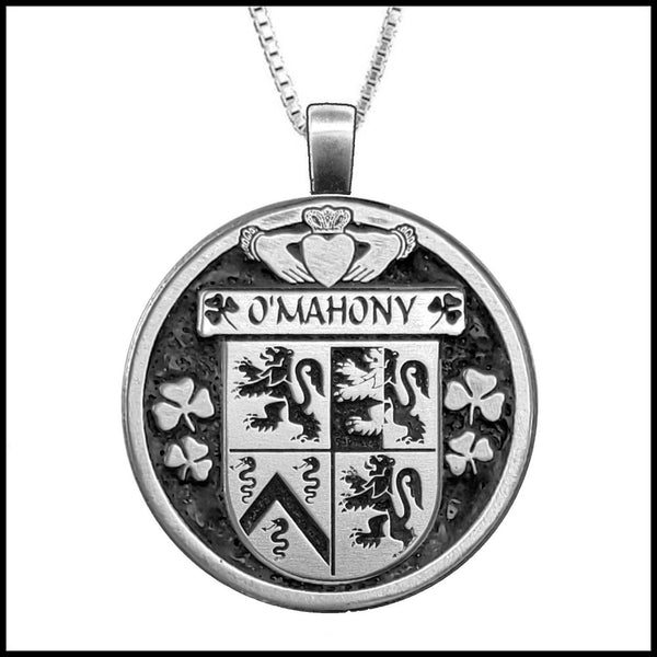 O'Mahony Irish Coat of Arms Disk Pendant, Irish