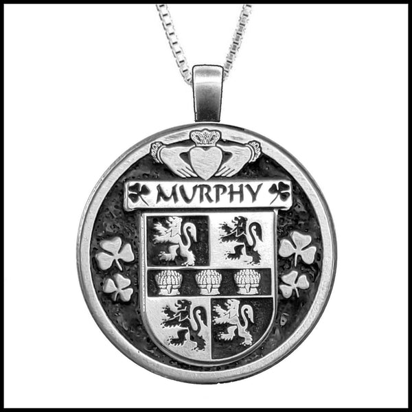 Murphy Irish Coat of Arms Disk Pendant, Irish