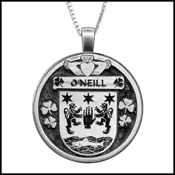 O'Neill Irish Coat of Arms Disk Pendant, Irish