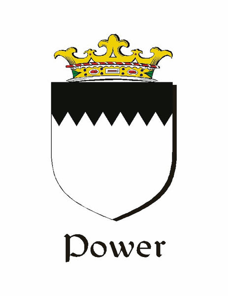 Powers Irish Coat of Arms Disk Pendant, Irish