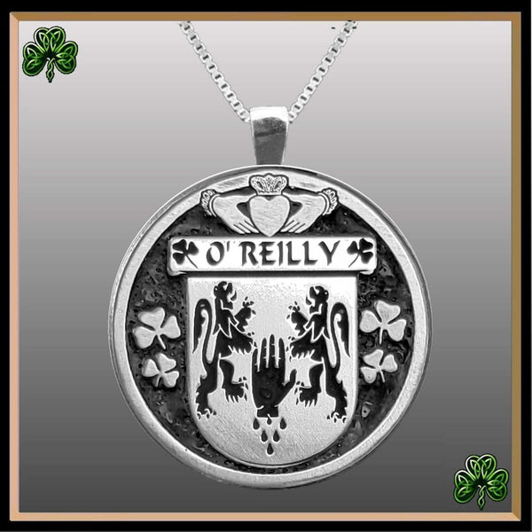 O'Reilly Irish Coat of Arms Disk Pendant, Irish