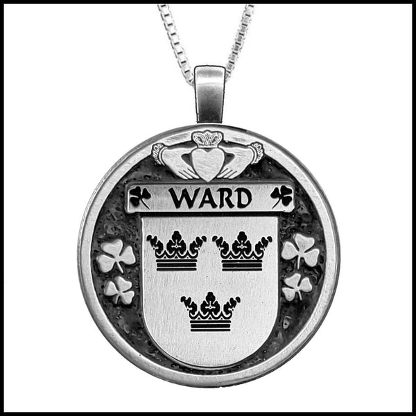 Ward Irish Coat of Arms Disk Pendant, Irish