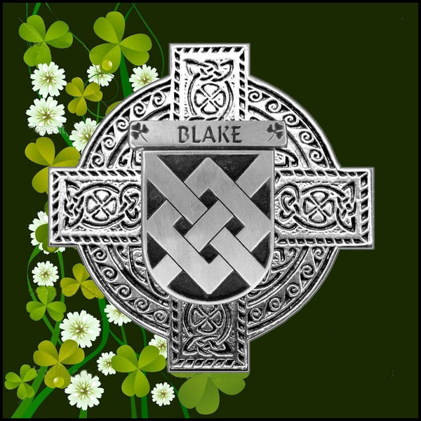 Blake Irish Coat of Arms Badge Glass Beer Mug