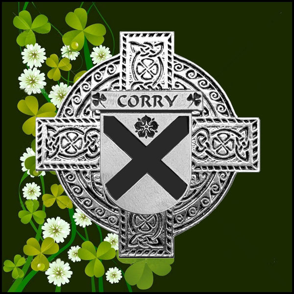 Corry Irish Coat of Arms Badge Glass Beer Mug