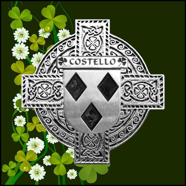 Costello Irish Coat of Arms Badge Glass Beer Mug