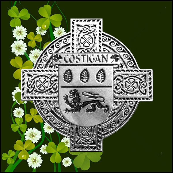 Costigan Irish Coat of Arms Badge Glass Beer Mug