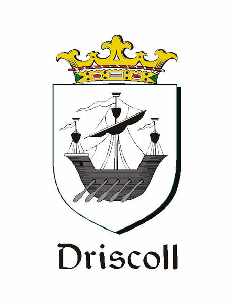 Driscoll Irish Coat of Arms Badge Glass Beer Mug