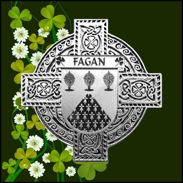 Fagan Irish Coat of Arms Badge Glass Beer Mug