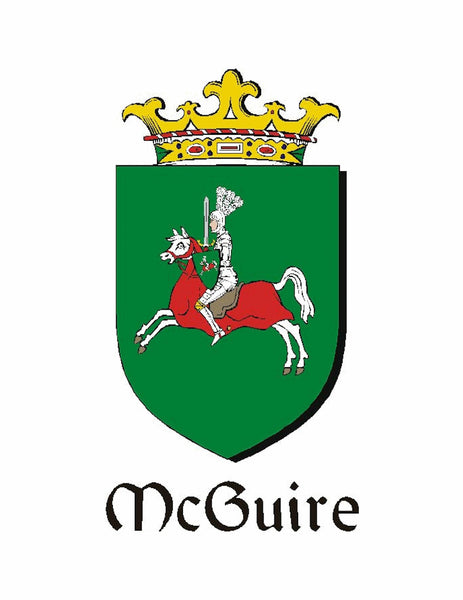 McGuire Irish Coat of Arms Badge Glass Beer Mug