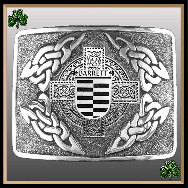 Barrett Irish Coat of Arms Interlace Kilt Buckle