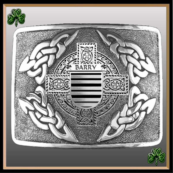 Barry Irish Coat of Arms Interlace Kilt Buckle