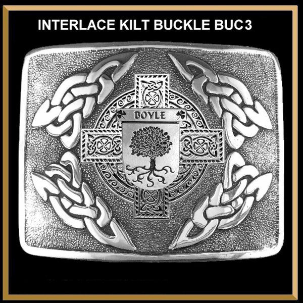 Blake Irish Coat of Arms Interlace Kilt Buckle