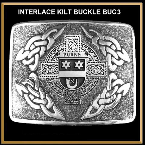 Buckley Irish Coat of Arms Interlace Kilt Buckle
