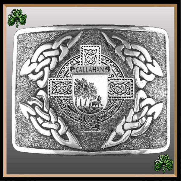 Dillon Irish Coat of Arms Interlace Kilt Buckle