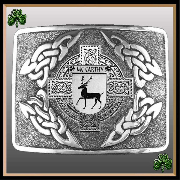 McCarthy Irish Coat of Arms Interlace Kilt Buckle