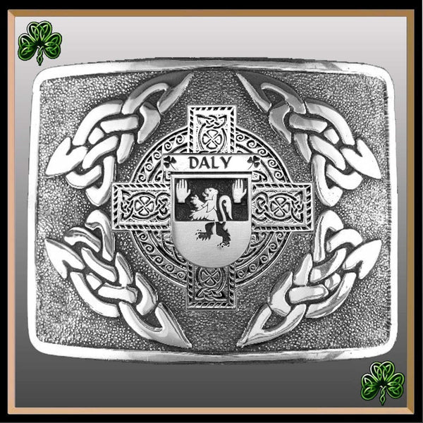 Daly Irish Coat of Arms Interlace Kilt Buckle