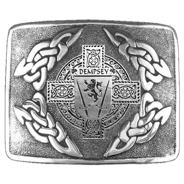 Dempsey Irish Coat of Arms Interlace Kilt Buckle