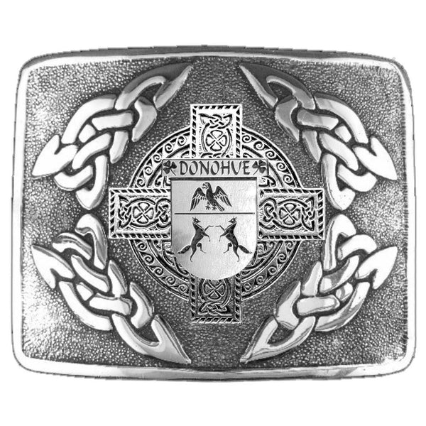 Donohue Irish Coat of Arms Interlace Kilt Buckle