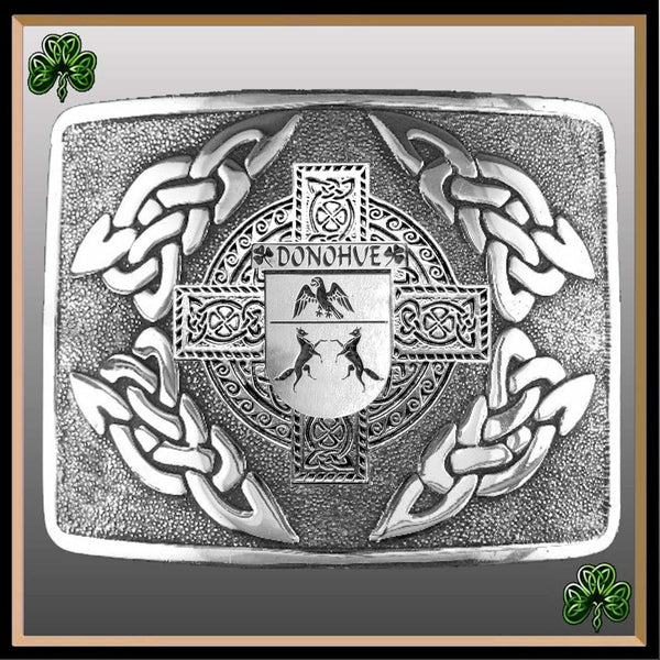 Donohue Irish Coat of Arms Interlace Kilt Buckle