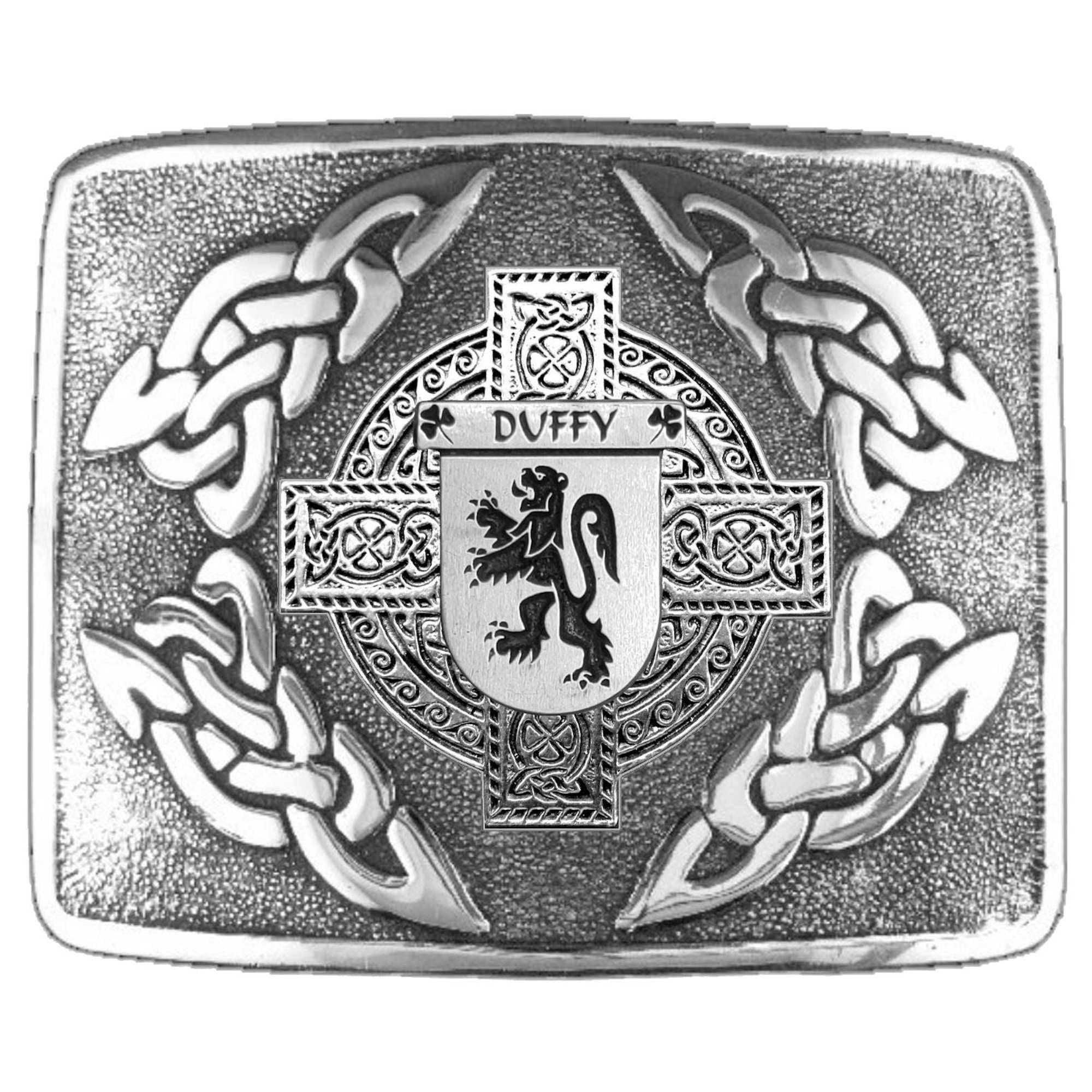 Duffy good Irish Coat of Arms Interlace Kilt Buckle