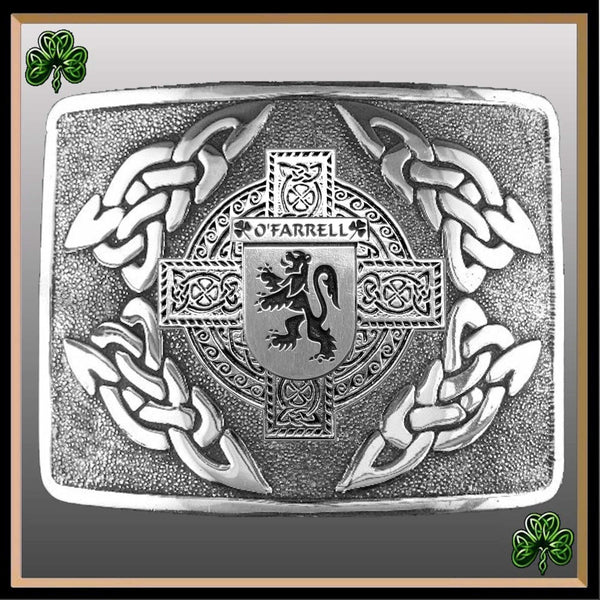 O'Farrell Irish Coat of Arms Interlace Kilt Buckle