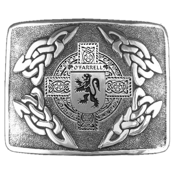 O'Farrell Irish Coat of Arms Interlace Kilt Buckle