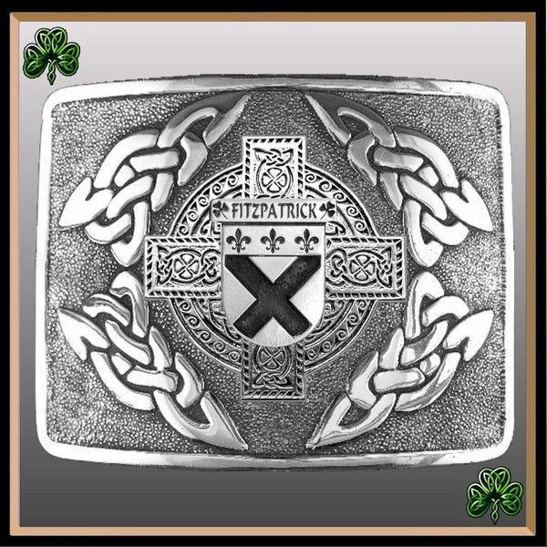 Fitzpatrick Irish Coat of Arms Interlace Kilt Buckle