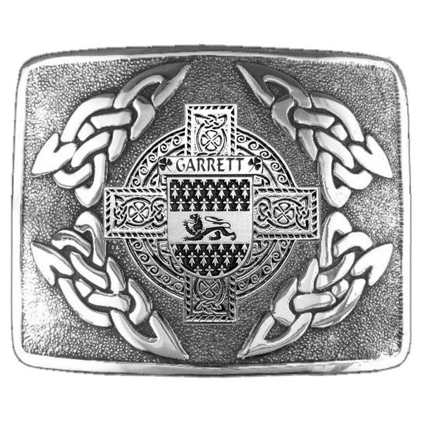 Garrett Irish Coat of Arms Interlace Kilt Buckle