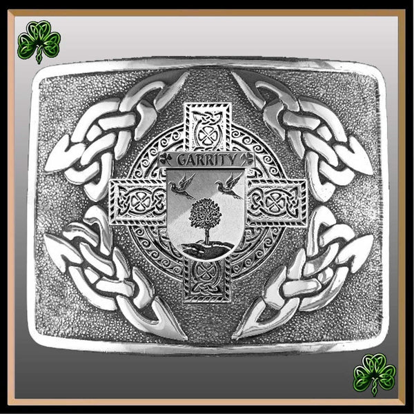 Garrity Irish Coat of Arms Interlace Kilt Buckle