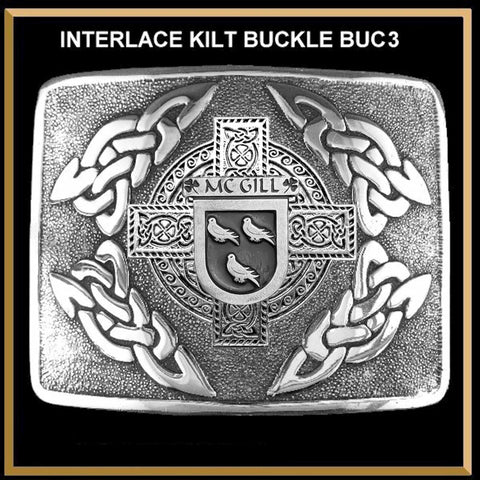 McGill Irish Coat of Arms Interlace Kilt Buckle