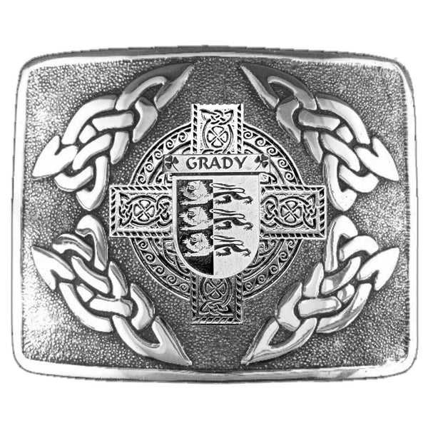 Grady Irish Coat of Arms Interlace Kilt Buckle