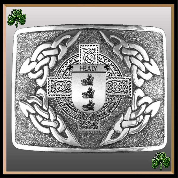 Healy Irish Coat of Arms Interlace Kilt Buckle