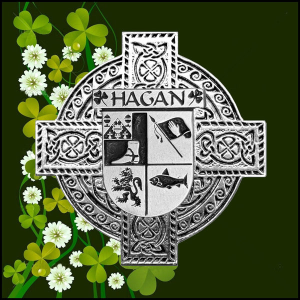 Hagan Irish Coat of Arms Badge Glass Beer Mug