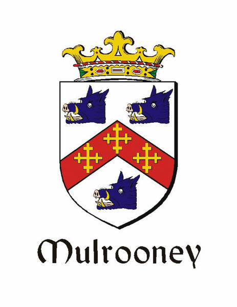 Mulrooney  Irish Coat of Arms Badge Glass Beer Mug