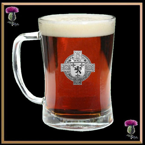 Wall Irish Coat of Arms Badge Glass Beer Mug