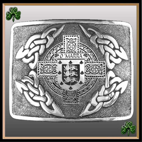 O'Marra Irish Coat of Arms Interlace Kilt Buckle